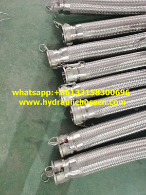 Tuyau métallique flexible, tuyau d'aspiration, tuyau d'eau, tuyau de pompe, tuyau flexible SS304, tuyau flexible SS316L, tuyau métallique fournisseur