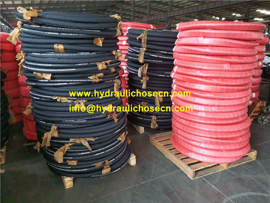 R1 R2 4SH 4SP tuyau hydraulique, tuyau en caoutchouc haute pression, tuyau en caoutchouc flexible haute pression, tuyau flexible fournisseur