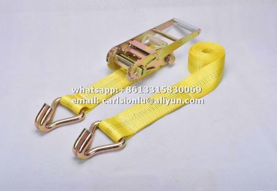 Sangles à cliquet orange en polyester pour arrimage de cargaison sûr et facile, orange vif fournisseur