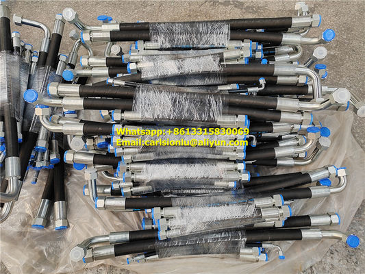 Diamètre 1/4 pouce tuyau haute pression avec 2 tresses de fil d'acier haute traction répond ou dépasse les certifications SAE 100R2AT fournisseur