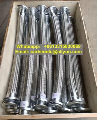 tuyau métallique flexible à haute température -192 centigrade avec SS316 fil d'acier inoxydable tresse 1/4 pouce fournisseur